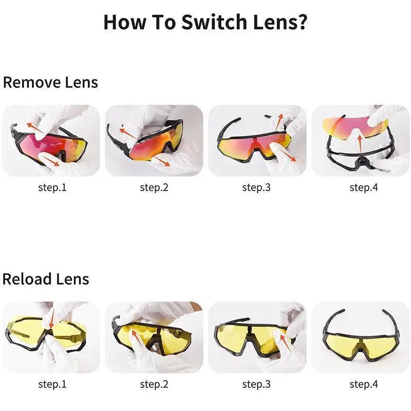 Modern Black Bike Glasses Sports Running Eyewear Fishing Polarized Glasses For Men And Women Cool Unisex Cycling UV400 Glasses For Running