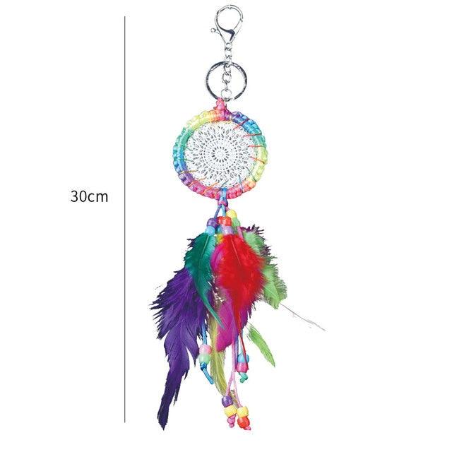 Modern Dream Catcher Wolf Totem Car Hanging Ornaments Pendant Wolf Decor Traditional Feather Wind Chimes Handmade For Bedroom Wall Hanging Home Decorations Crafts