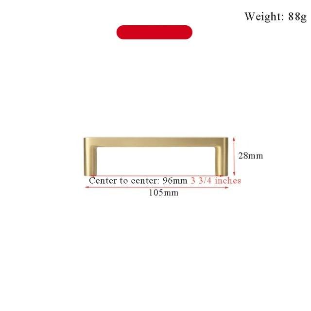 Modern Gold Knob Pure Copper Kitchen Cabinet Handles Cupboard Door Pulls Drawer Knobs Brass Furniture Handle Hardware Drawer Pulls Cupboard Knob For Kitchen Furniture Hardware