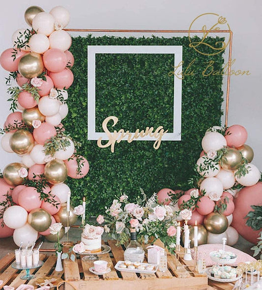 Modern Rose Blush Pink And Gold Balloon Garland kit for Girls Garden Birthday Party Wedding Balloon Baby Shower Bachelorate Party Girl Bitrhday Ballons