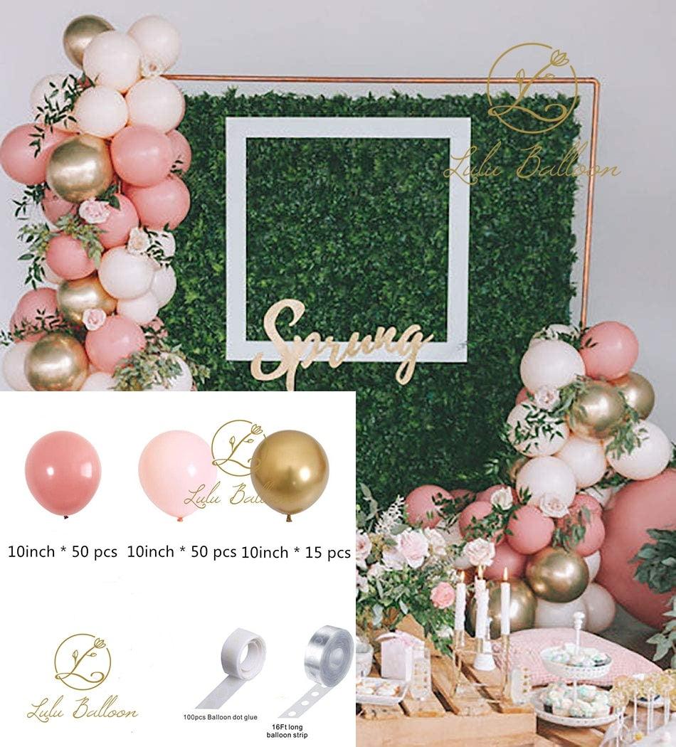Modern Rose Blush Pink And Gold Balloon Garland kit for Girls Garden Birthday Party Wedding Balloon Baby Shower Bachelorate Party Girl Bitrhday Ballons