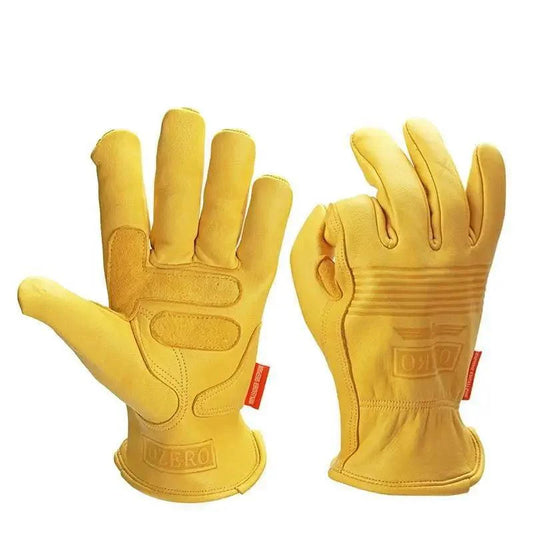 Motorcycle Leather Windproof Yellow Men Gloves Vintage Warm And Comfortable Durable Gloves For Men
