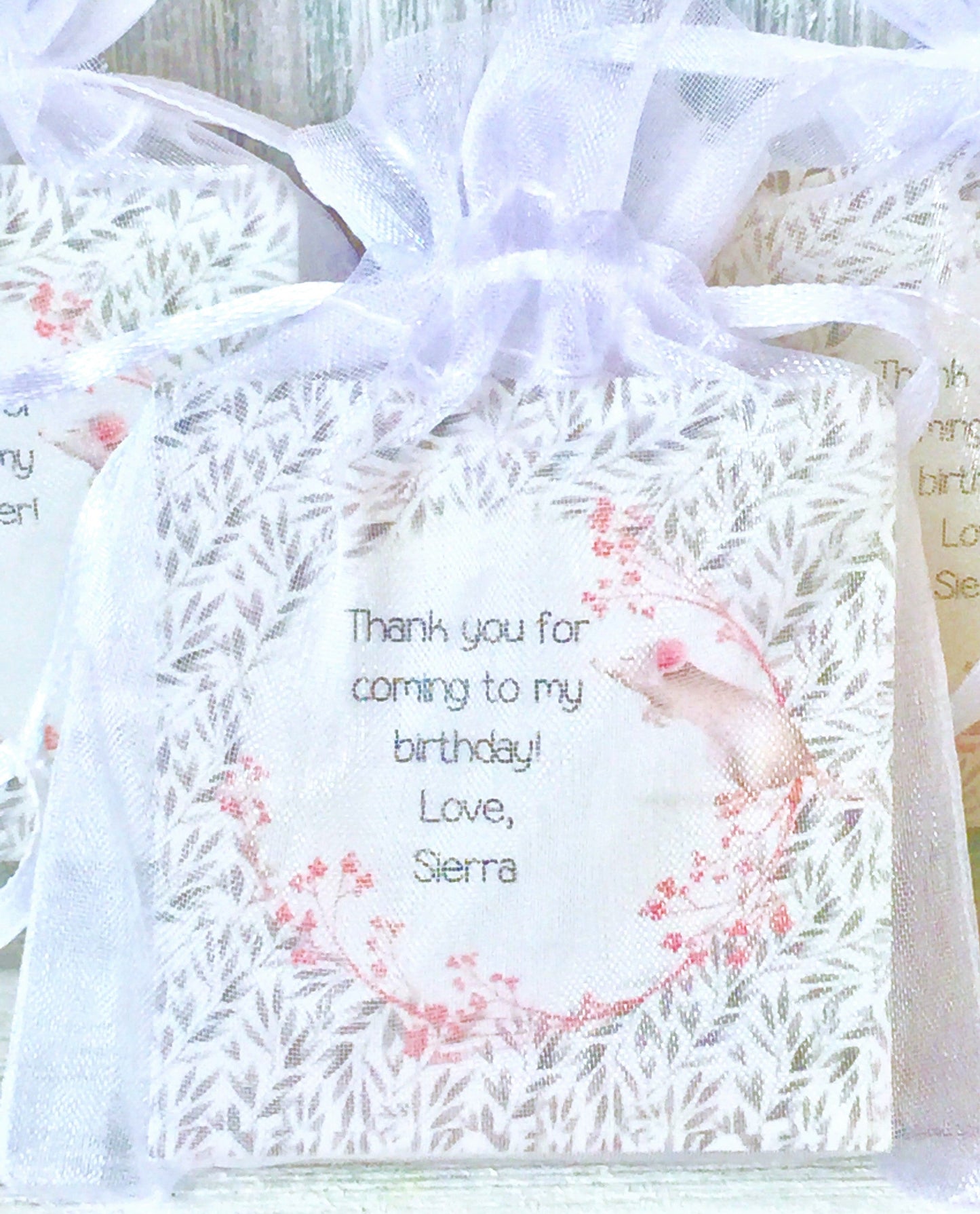 10 Woodland Field Mice Baby Shower Guest Soaps