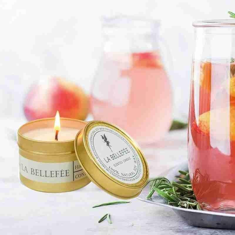 Natural Soy Wax Scented Tin Candle Aromatherapy Candles Scented Candles Gift Set for Women Soy Candle Portable Travel Tin Candles For Stress Relief Wedding Gift Festival Party Home Decoration Scented Soy Candles