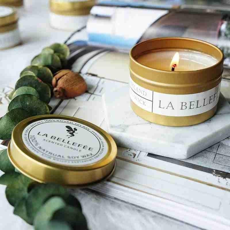 Natural Soy Wax Scented Tin Candle Aromatherapy Candles Scented Candles Gift Set for Women Soy Candle Portable Travel Tin Candles For Stress Relief Wedding Gift Festival Party Home Decoration Scented Soy Candles
