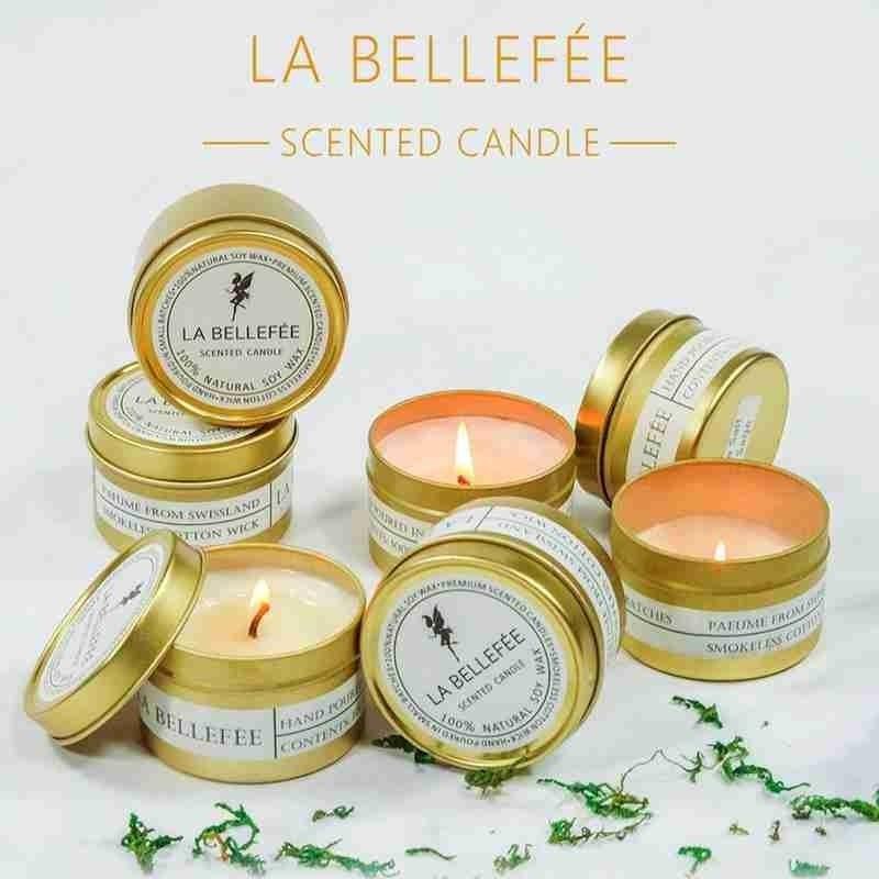 Natural Soy Wax Scented Tin Candle Aromatherapy Candles Scented Candles Gift Set for Women Soy Candle Portable Travel Tin Candles For Stress Relief Wedding Gift Festival Party Home Decoration Scented Soy Candles