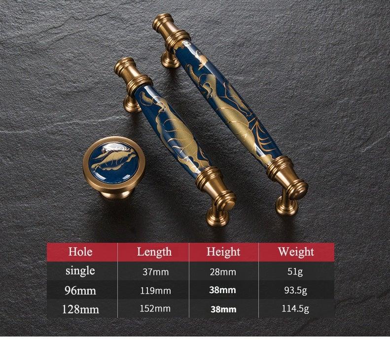Navy Blue Ceramic Door Handles European Antique Furniture Handles Drawer Pulls Kitchen Cabinet Knobs And Handles Entry Door Handle With Door Lever For Right And Left Sided Doors