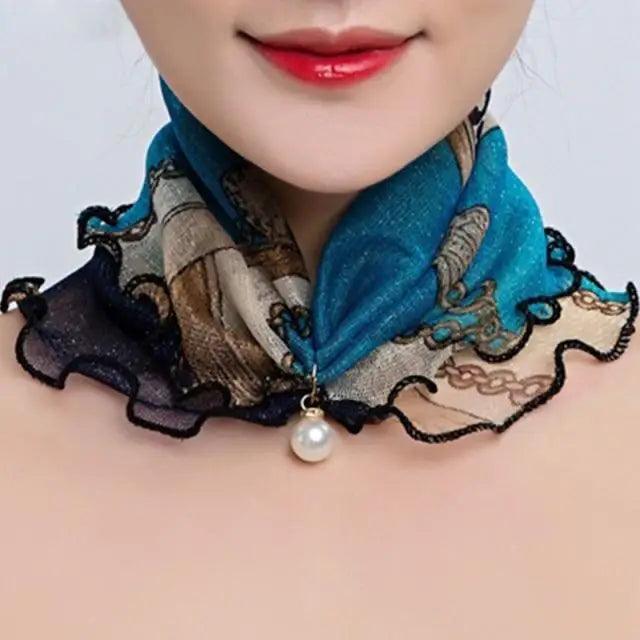 Neck Collars Fashion Scarves for Women And Girls Print Satin Silk Scarf Female Bandana Head Bib Scarfs For Ladies