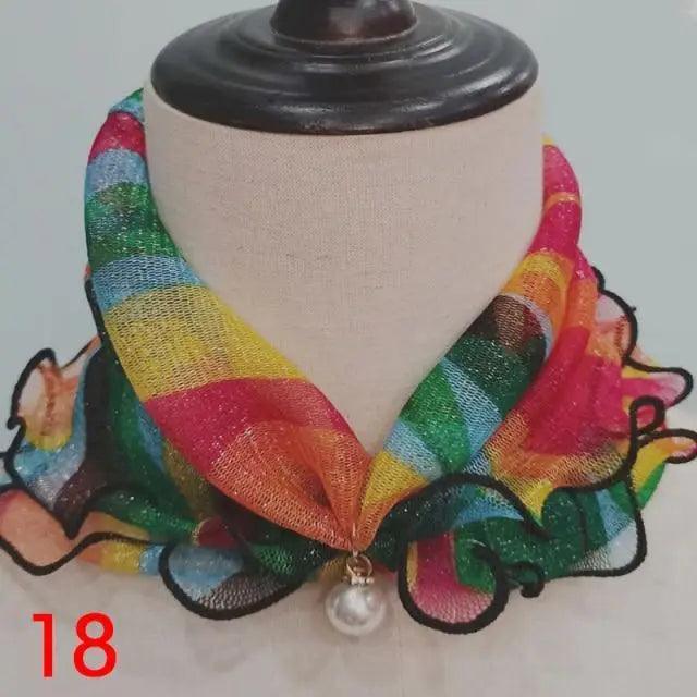 Neck Collars Fashion Scarves for Women And Girls Print Satin Silk Scarf Female Bandana Head Bib Scarfs For Ladies