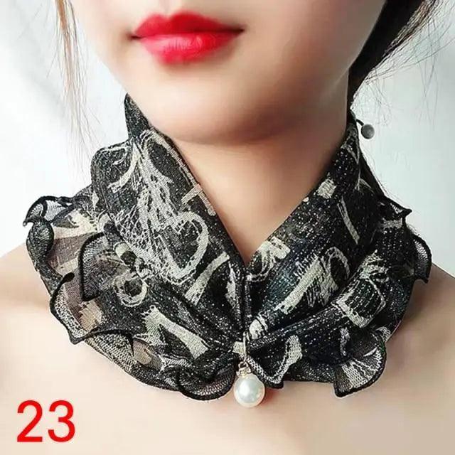 Neck Collars Fashion Scarves for Women And Girls Print Satin Silk Scarf Female Bandana Head Bib Scarfs For Ladies