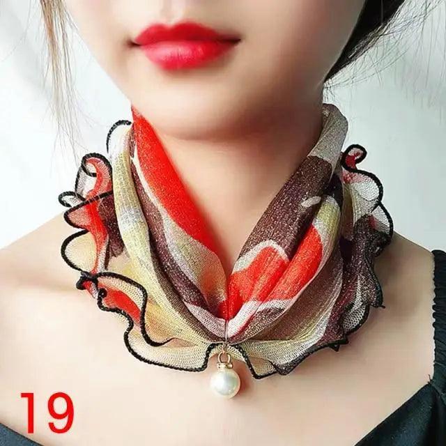 Neck Collars Fashion Scarves for Women And Girls Print Satin Silk Scarf Female Bandana Head Bib Scarfs For Ladies