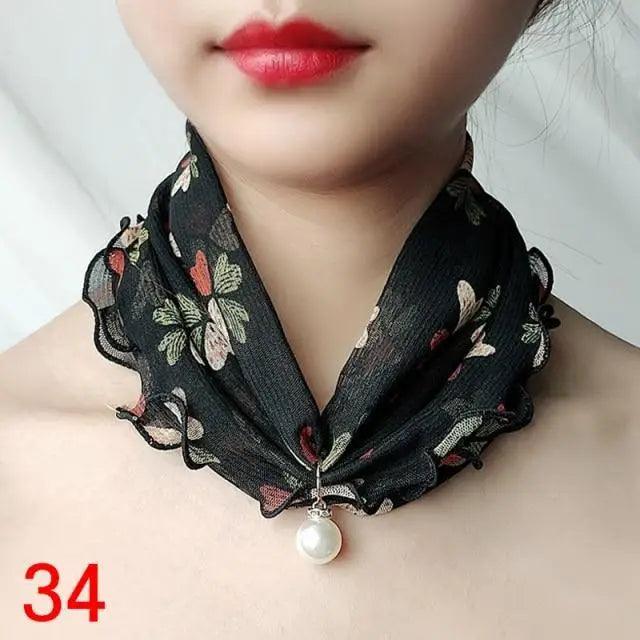 Neck Collars Fashion Scarves for Women And Girls Print Satin Silk Scarf Female Bandana Head Bib Scarfs For Ladies