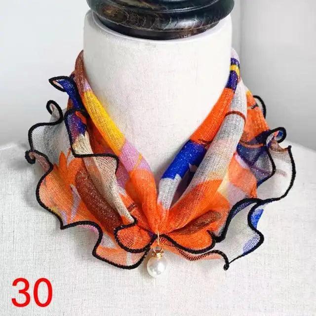 Neck Collars Fashion Scarves for Women And Girls Print Satin Silk Scarf Female Bandana Head Bib Scarfs For Ladies