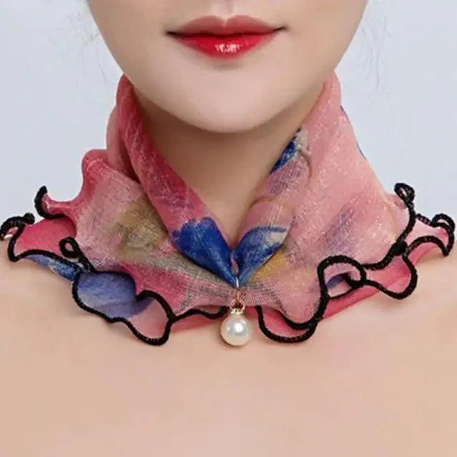 Neck Collars Fashion Scarves for Women And Girls Print Satin Silk Scarf Female Bandana Head Bib Scarfs For Ladies