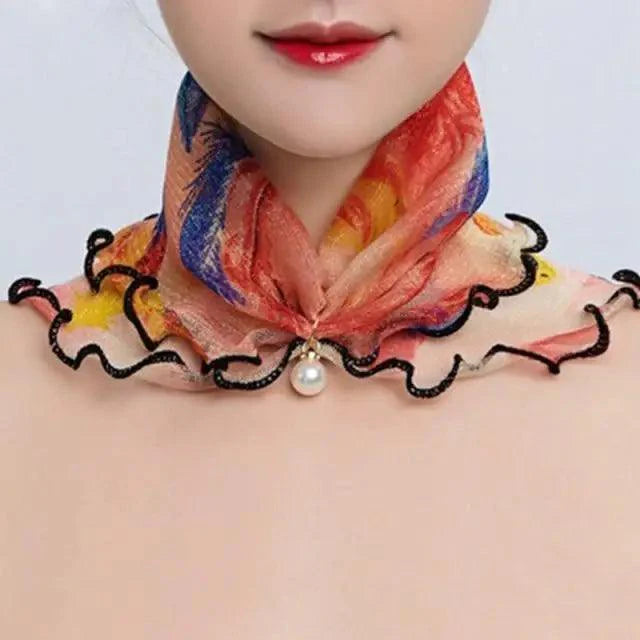 Neck Collars Fashion Scarves for Women And Girls Print Satin Silk Scarf Female Bandana Head Bib Scarfs For Ladies