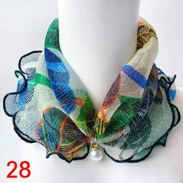 Neck Collars Fashion Scarves for Women And Girls Print Satin Silk Scarf Female Bandana Head Bib Scarfs For Ladies