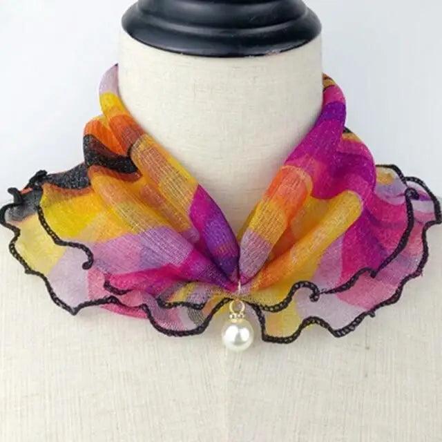 Neck Collars Fashion Scarves for Women And Girls Print Satin Silk Scarf Female Bandana Head Bib Scarfs For Ladies