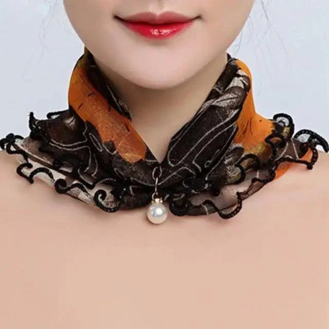 Neck Collars Fashion Scarves for Women And Girls Print Satin Silk Scarf Female Bandana Head Bib Scarfs For Ladies