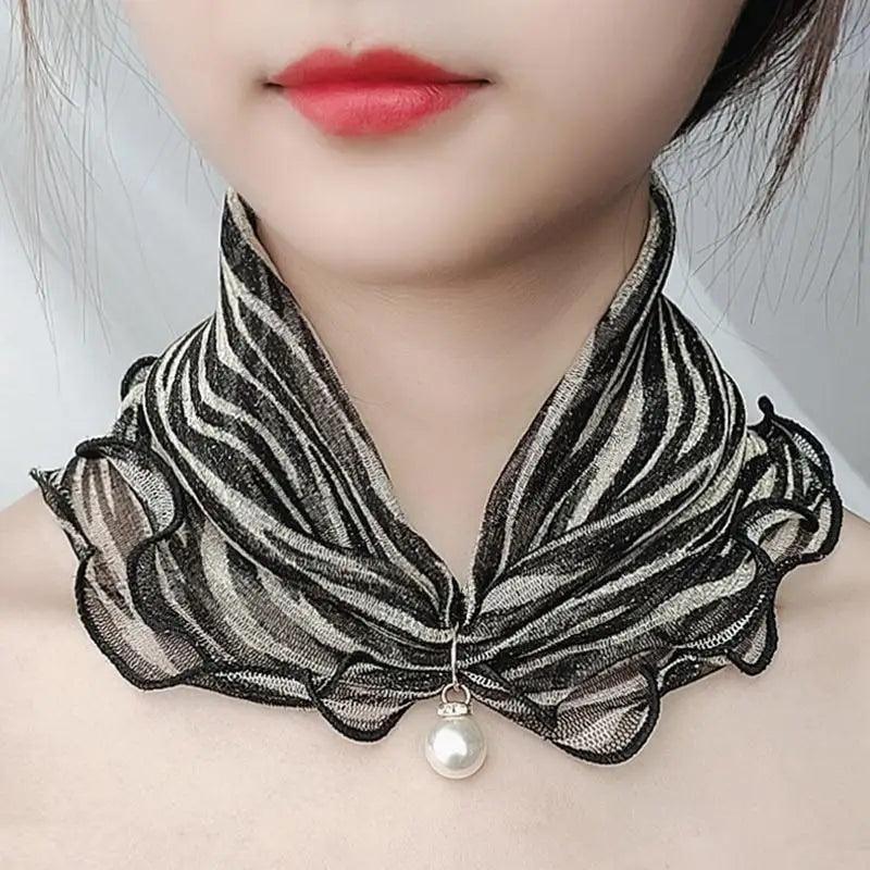 Neck Collars Fashion Scarves for Women And Girls Print Satin Silk Scarf Female Bandana Head Bib Scarfs For Ladies