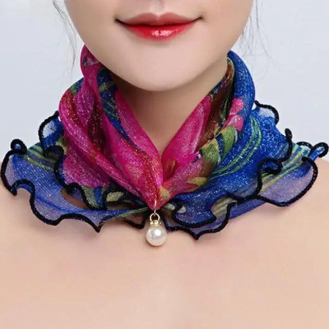 Neck Collars Fashion Scarves for Women And Girls Print Satin Silk Scarf Female Bandana Head Bib Scarfs For Ladies
