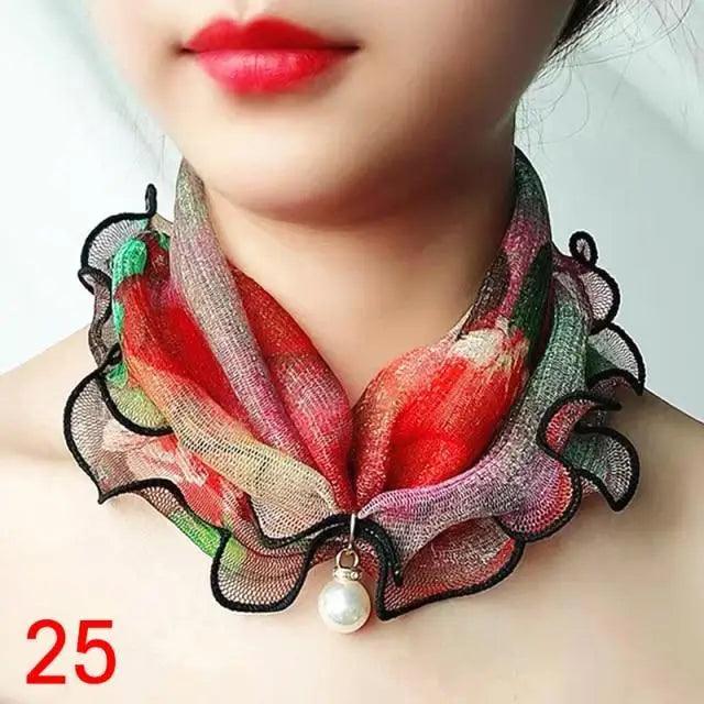 Neck Collars Fashion Scarves for Women And Girls Print Satin Silk Scarf Female Bandana Head Bib Scarfs For Ladies