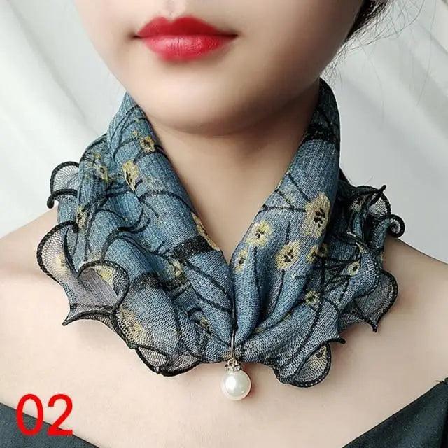 Neck Collars Fashion Scarves for Women And Girls Print Satin Silk Scarf Female Bandana Head Bib Scarfs For Ladies