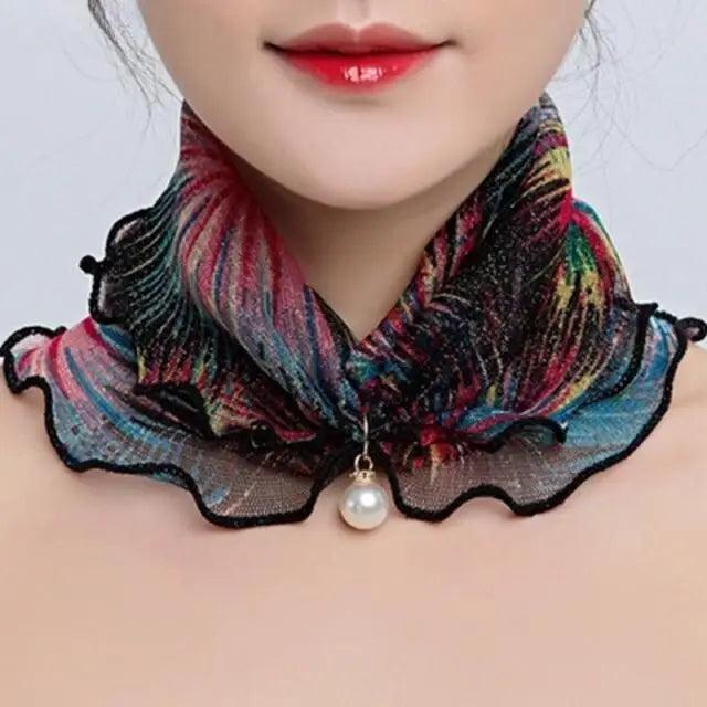 Neck Collars Fashion Scarves for Women And Girls Print Satin Silk Scarf Female Bandana Head Bib Scarfs For Ladies