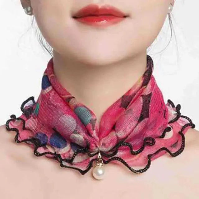 Neck Collars Fashion Scarves for Women And Girls Print Satin Silk Scarf Female Bandana Head Bib Scarfs For Ladies