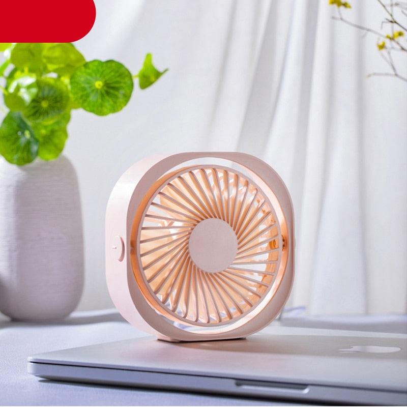 New 360° USB Fan Cooler Cooling Mini Fan Portable 3 Speed Super Mute Cooler for Office Cool Fans Car Home Notebook Laptop Portable Mini Fan for Bedroom Office Desktop