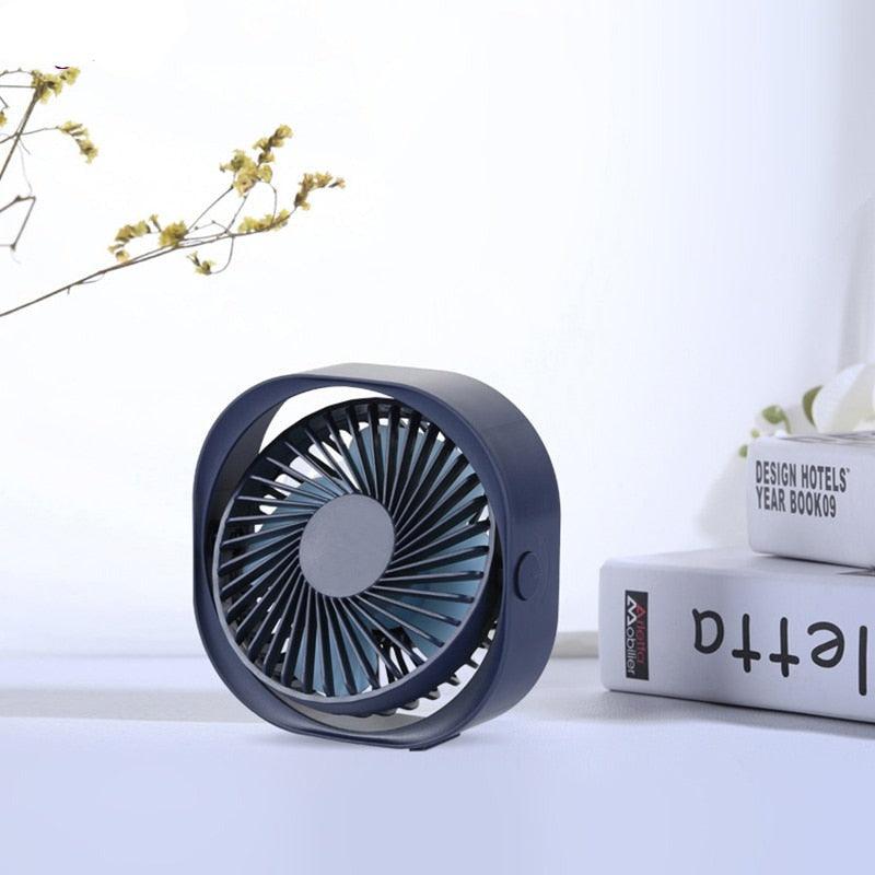 New 360° USB Fan Cooler Cooling Mini Fan Portable 3 Speed Super Mute Cooler for Office Cool Fans Car Home Notebook Laptop Portable Mini Fan for Bedroom Office Desktop