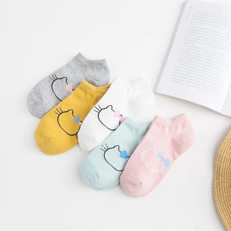 New 5pairs/lot Mixed Colors Ankle Socks Summer Sport Fashion Funny Underwear Women Breathable Soft Combed Out Of Pure Cotton Breathable Socks For Men And Women