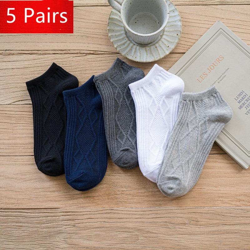 New 5pairs/lot Mixed Colors Ankle Socks Summer Sport Fashion Funny Underwear Women Breathable Soft Combed Out Of Pure Cotton Breathable Socks For Men And Women
