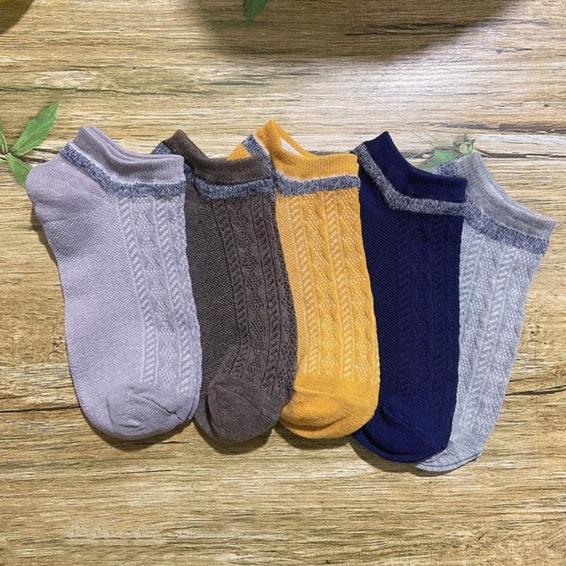 New 5pairs/lot Mixed Colors Ankle Socks Summer Sport Fashion Funny Underwear Women Breathable Soft Combed Out Of Pure Cotton Breathable Socks For Men And Women