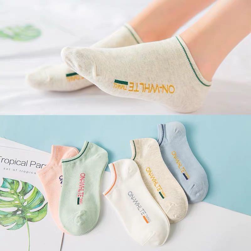 New 5pairs/lot Mixed Colors Ankle Socks Summer Sport Fashion Funny Underwear Women Breathable Soft Combed Out Of Pure Cotton Breathable Socks For Men And Women