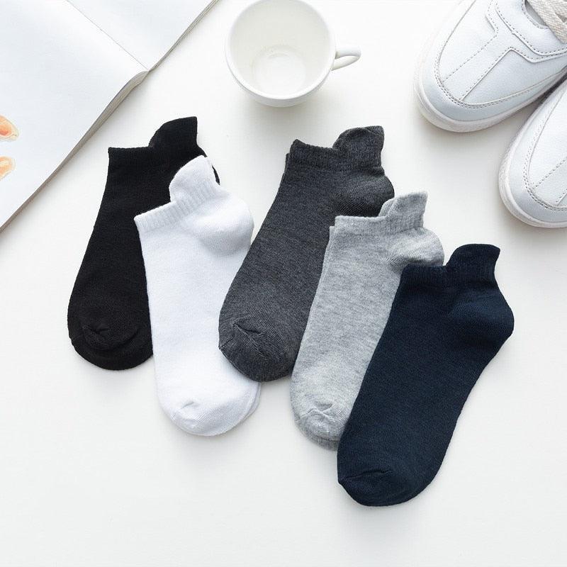 New 5pairs/lot Mixed Colors Ankle Socks Summer Sport Fashion Funny Underwear Women Breathable Soft Combed Out Of Pure Cotton Breathable Socks For Men And Women
