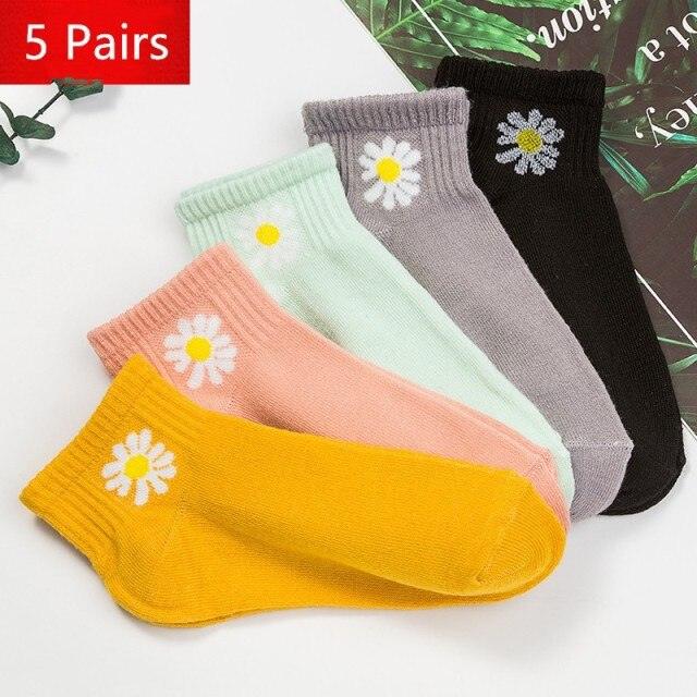 New 5pairs/lot Mixed Colors Ankle Socks Summer Sport Fashion Funny Underwear Women Breathable Soft Combed Out Of Pure Cotton Breathable Socks For Men And Women