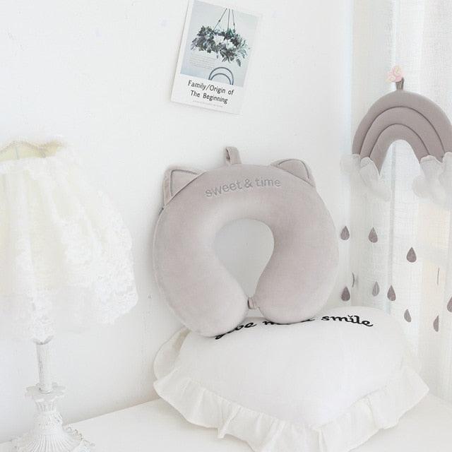 New Animal Memory Cotton U-shaped Pillow Car Neck Pillow Noon Rest Pillow Plane Travel PillowKids Neck  Travel Pillows Cute U-Shaped Animal Pillow for Cars Planes Boys Girls Child Gift Ideas