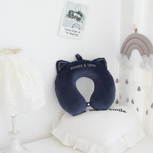 New Animal Memory Cotton U-shaped Pillow Car Neck Pillow Noon Rest Pillow Plane Travel PillowKids Neck  Travel Pillows Cute U-Shaped Animal Pillow for Cars Planes Boys Girls Child Gift Ideas