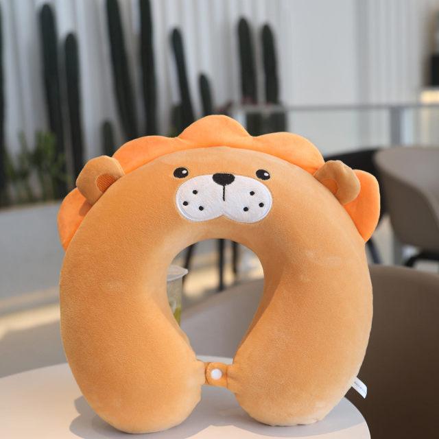New Animal Memory Cotton U-shaped Pillow Car Neck Pillow Noon Rest Pillow Plane Travel PillowKids Neck  Travel Pillows Cute U-Shaped Animal Pillow for Cars Planes Boys Girls Child Gift Ideas