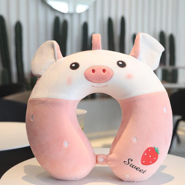 New Animal Memory Cotton U-shaped Pillow Car Neck Pillow Noon Rest Pillow Plane Travel PillowKids Neck  Travel Pillows Cute U-Shaped Animal Pillow for Cars Planes Boys Girls Child Gift Ideas