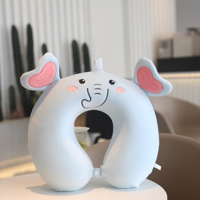 New Animal Memory Cotton U-shaped Pillow Car Neck Pillow Noon Rest Pillow Plane Travel PillowKids Neck  Travel Pillows Cute U-Shaped Animal Pillow for Cars Planes Boys Girls Child Gift Ideas