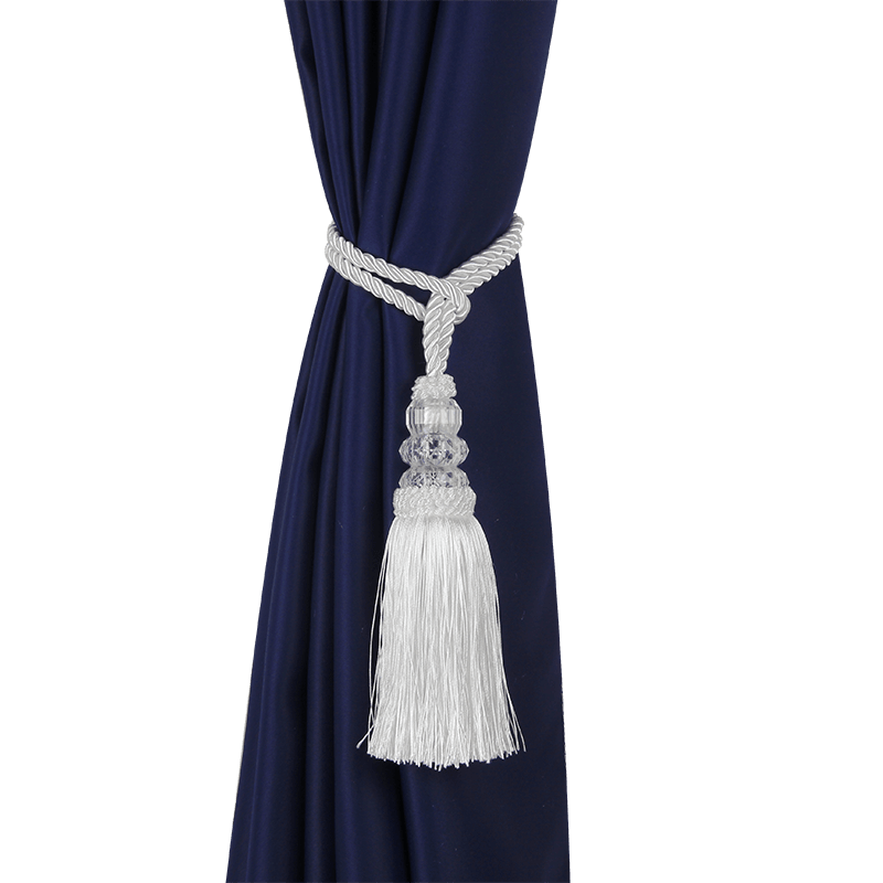 New Crystal Beaded Tassel Curtain Tieback Decorative Curtain Tie Home Decor Cord for Curtains Buckle Rope Room Accessories European Style High-Grade Curtains Tieback Rope Tassel Holdbacks 50cm