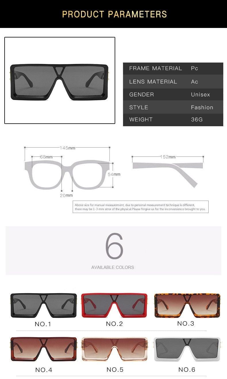 New Design New Stylish New Classic New Black & White Square Shape Sunglasses For Women New Fashionable Branded & Oversized Sun Glasses For Men New Luxury Shades Sunglasses For Men & Women