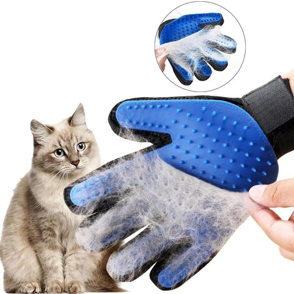 New Efficient Pet Grooming Cleaning Gentle Brush Gloves Pet Hair Remover Gloves