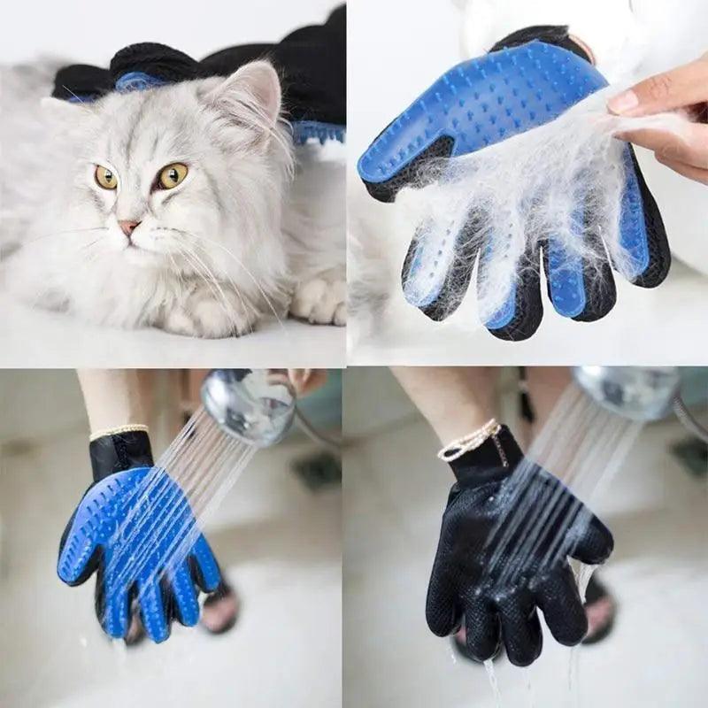 New Efficient Pet Grooming Cleaning Gentle Brush Gloves Pet Hair Remover Gloves