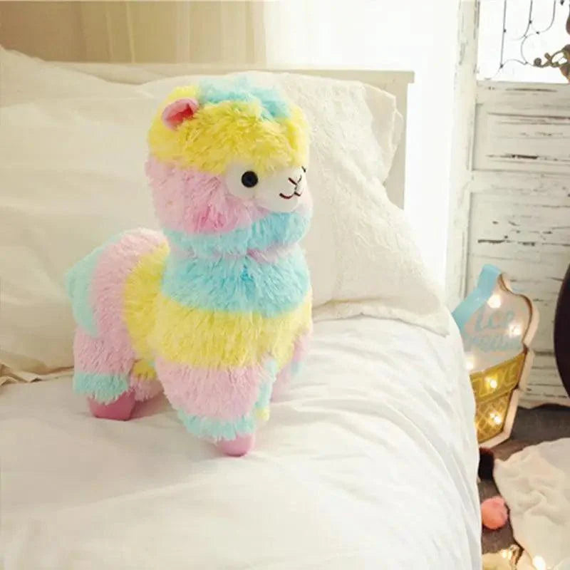 New Elegance 25cm Colorful Alpaca Plush Doll Baby Cute Animal Doll Soft Cotton stuffed doll Home Soft Toys Sleeping Mate Stuffed Plush Toys
