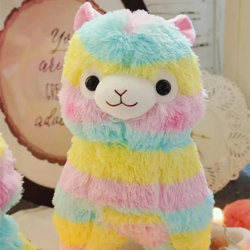 New Elegance 25cm Colorful Alpaca Plush Doll Baby Cute Animal Doll Soft Cotton stuffed doll Home Soft Toys Sleeping Mate Stuffed Plush Toys