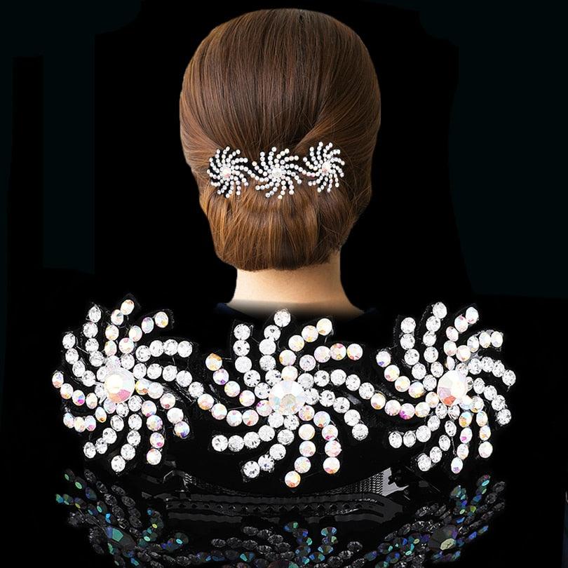 New Fashion Rhinestone Hairpin for Women Banana Clip Bow Girls Hair Clip Elegant Ladies Barrettes Hear Accessories