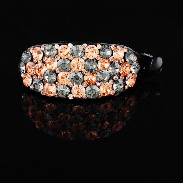 New Fashion Rhinestone Hairpin for Women Banana Clip Bow Girls Hair Clip Elegant Ladies Barrettes Hear Accessories