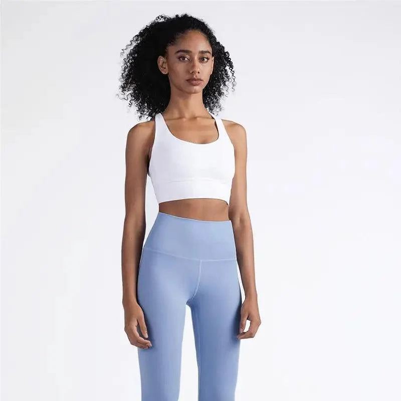 New High Quality Fabric Nylon Breathable Women Yoga Tops Bra Solid Color And Sports Wear Outdoor Exercise Clothes For Ladies